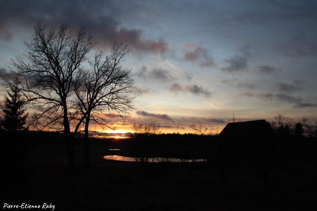 nature coucher soleil lettonie