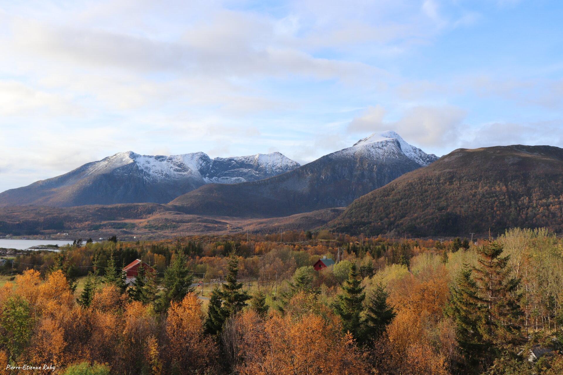 montagne automne Senja norvège sommet enneigé ambiance nordique