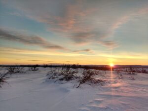 Le retour du soleil après la nuit polaire (Suède)