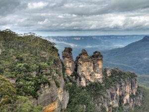 Three sisters dans les Blue Mountains, près de Sydney (Australie)