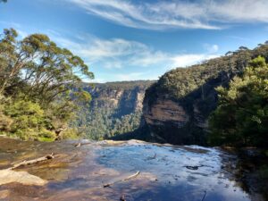 Wentworth Falls dans les Blue Mountains (Australie)