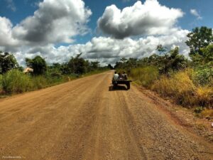 Route dans le nord du Cambodge